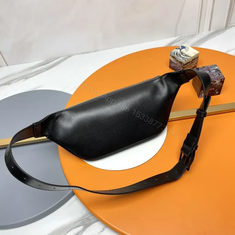 View 7 of Compact Leather Belt Bag â€” Subtle YSL Monogram, All-Day Luxury
