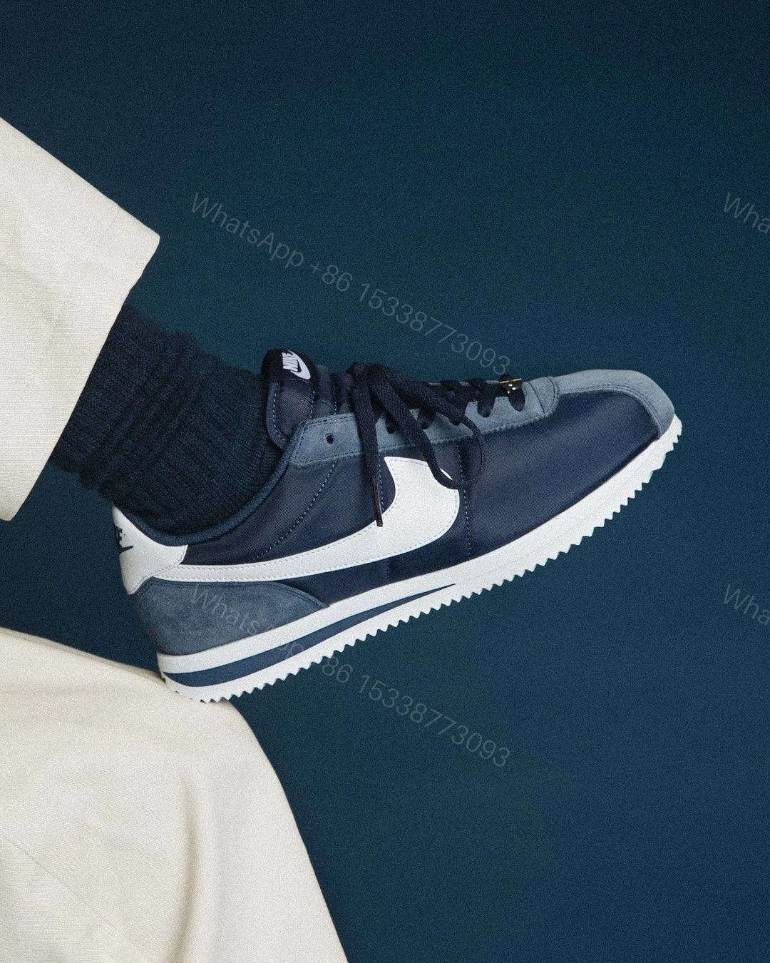 View 6 of First Copy Nike Cortez Nylon Navy