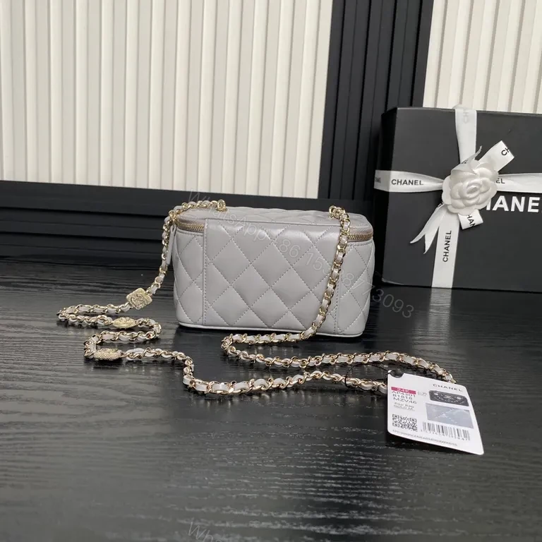 View 6 of Quilted Compact Crossbody â€“ Gold HW, Mini Chanel-Inspired Luxury
