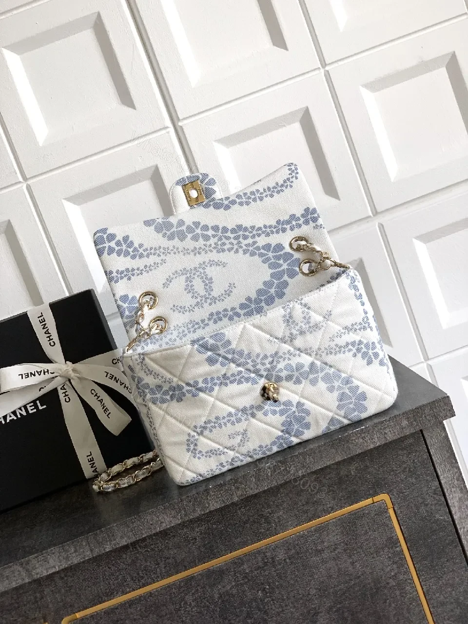 View 8 of Quilted Silk Mini Bag: Floral Luxury, Day-to-Night Versatility