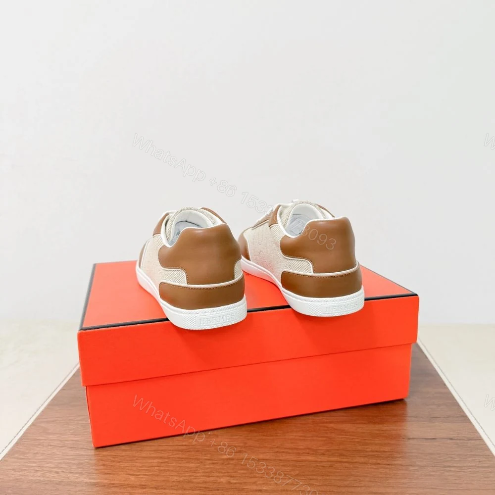 View 2 of Hermes Match Sneaker Multicolore Noisette