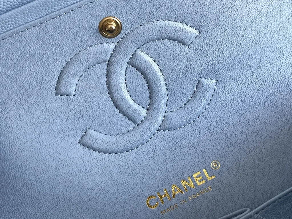 View 4 of Soft-Blue Quilted Chain Bag - Luxury Day-to-Night Utility