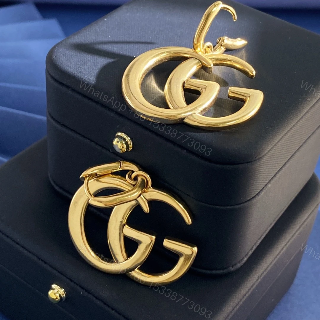 View 4 of Gucci GG Marmont Earrings Gold 863859 I4600 0912