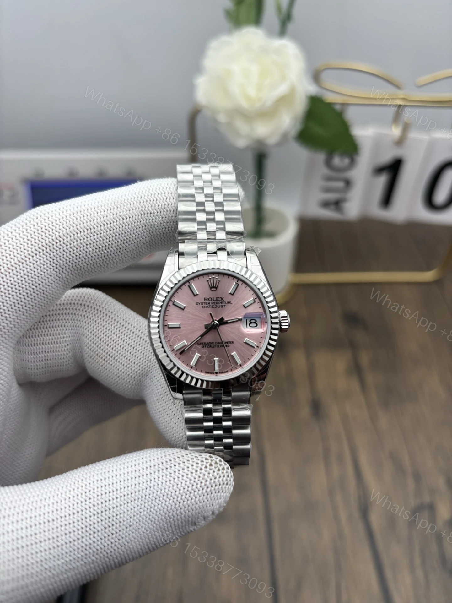 Rolex A貨 女款 Datejust 粉面腕錶 經典奢華款 — view 1