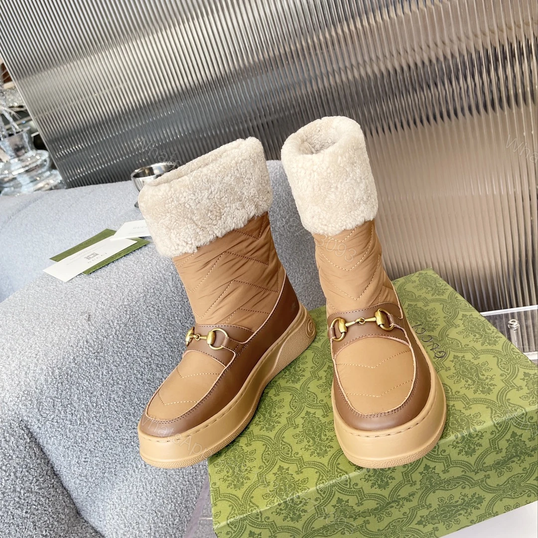 View 2 of GUCCI HORSEBIT CHEVRON QUILTED BOOTS BROWN