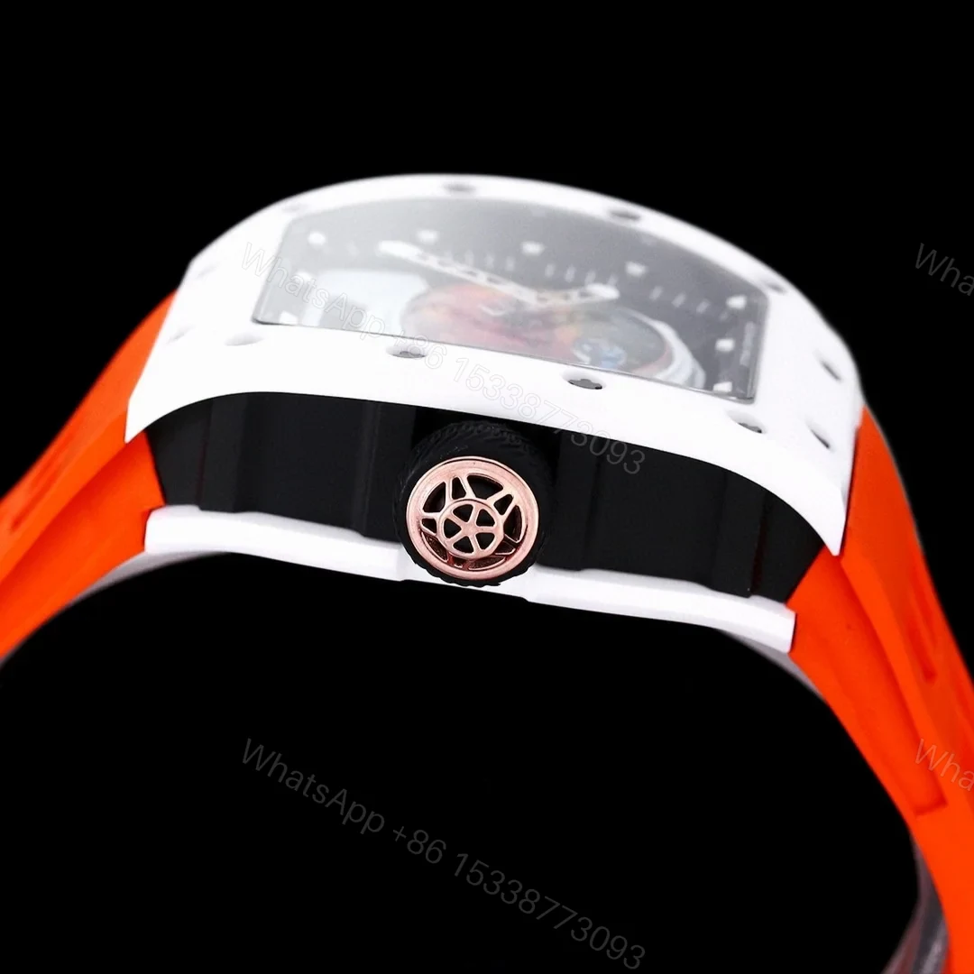 View 5 of Richard Mille RM52-05 Pharrell Williams Mars Mission Watch White Case Orange Strap Premium Edition RM-RM52-05-PW-WHT-ORG