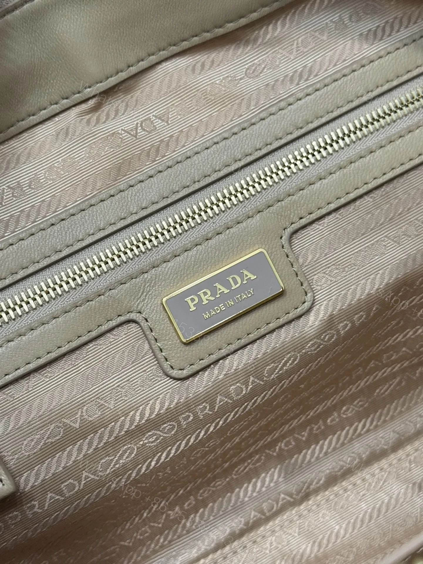 View 6 of MEDIUM TOP HANDLE BAG 30 IN DRIED MOSS NYLON AND CALFSKIN TRIM