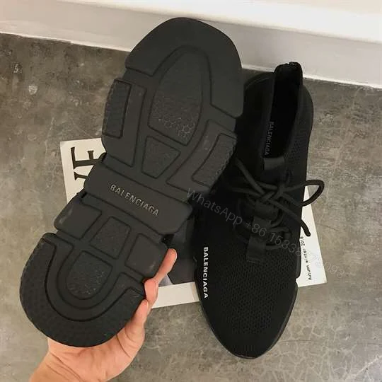 View 7 of BALENCIAGA MEN’S SPEED LACE-UP SNEAKER IN BLACK – BB163