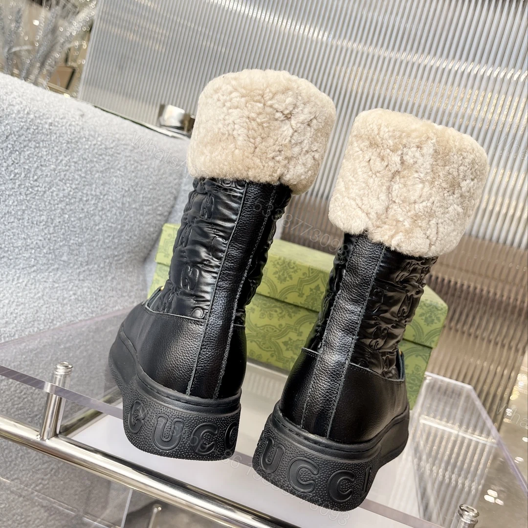 View 6 of GUCCI 1955 HORSEBIT SNOW BOOTS JACQUARD FABRIC BLACK