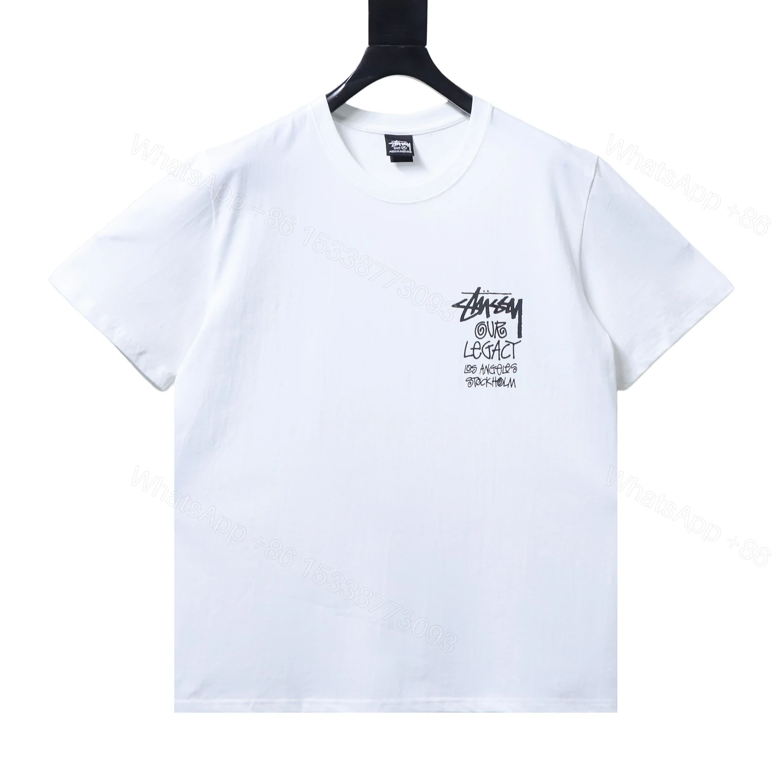 Stussy World Tour Collection Printed Short Sleeve Shirt white — view 2
