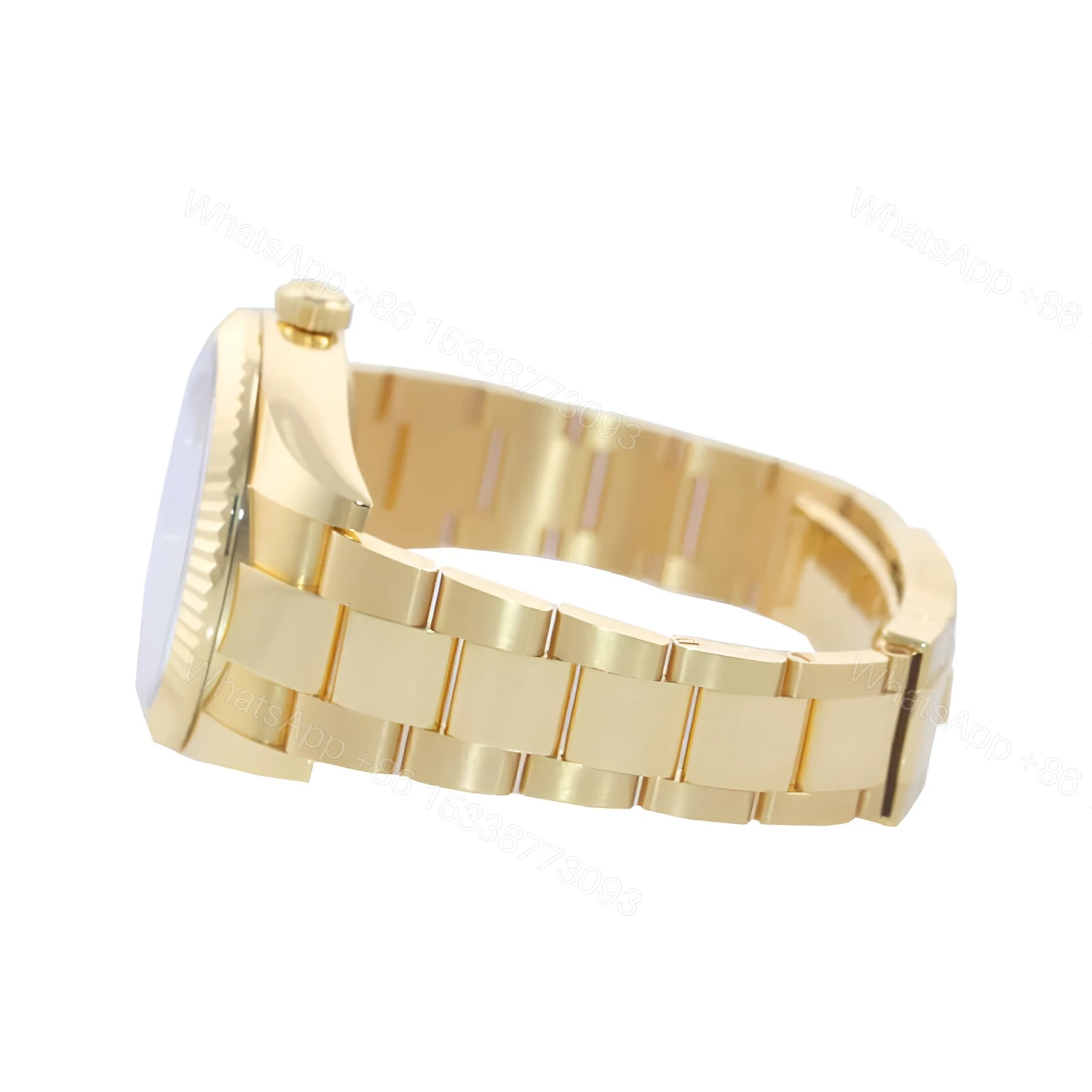 View 4 of Rolex Sky-Dweller Yellow Gold Fluted Bezel Replica