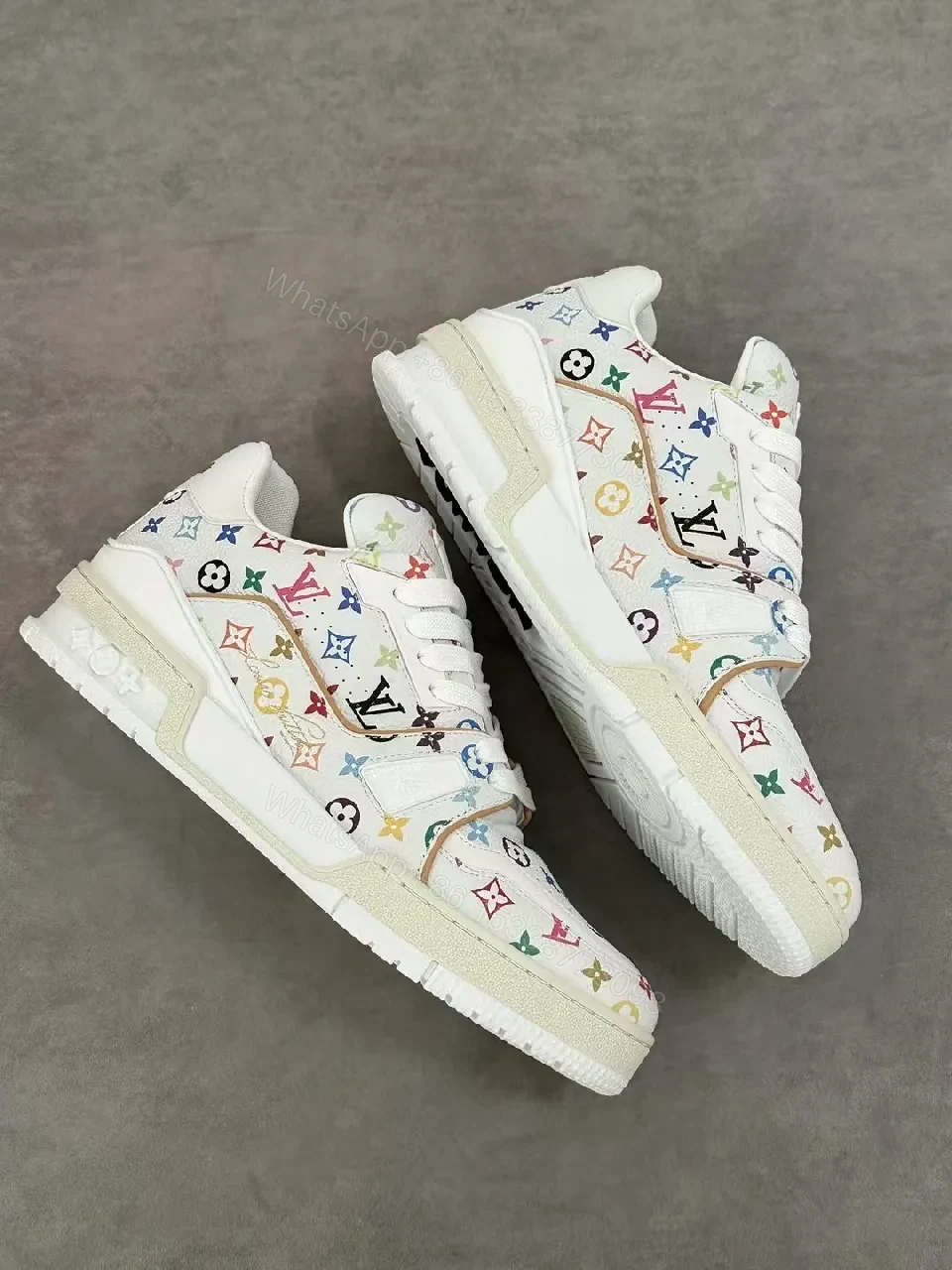 View 3 of Colorful Monogram Luxe High-Tops with Comfort Cushion