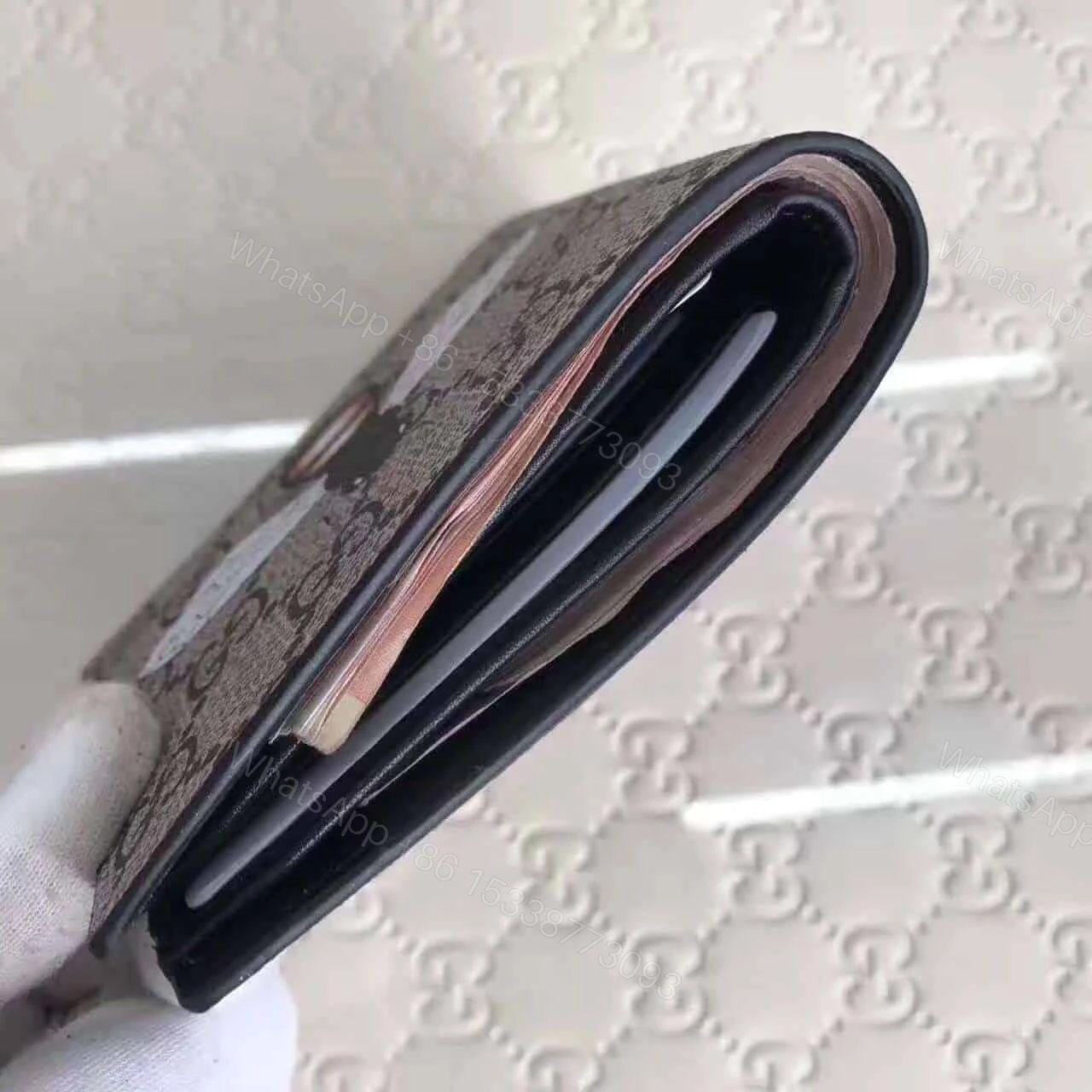 View 6 of GUCCI BEE PRINT GG SUPREME WALLET