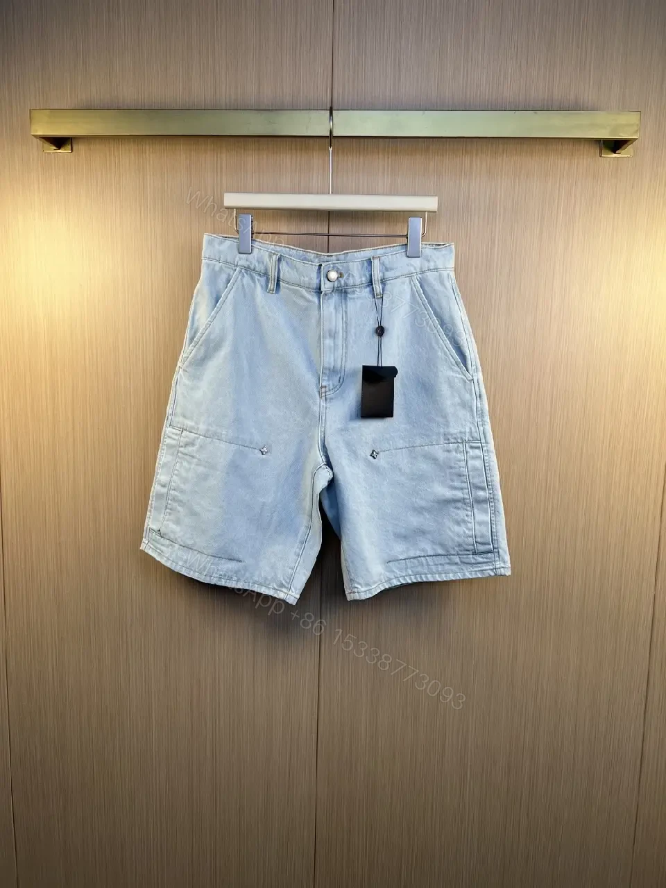 View 11 of Light Blue Denim Cargo Shorts for Men – Premium Everyday Leisurewear