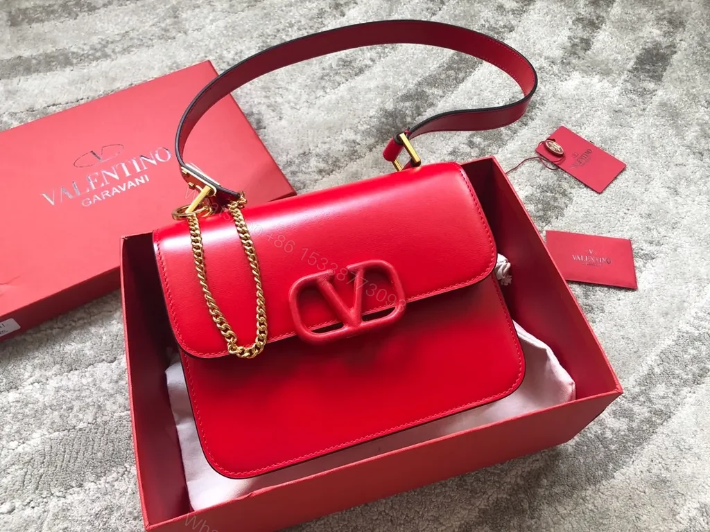 Rosso Valentino Leather Shoulder Bag: Bold Red, Everyday Versatility — view 1