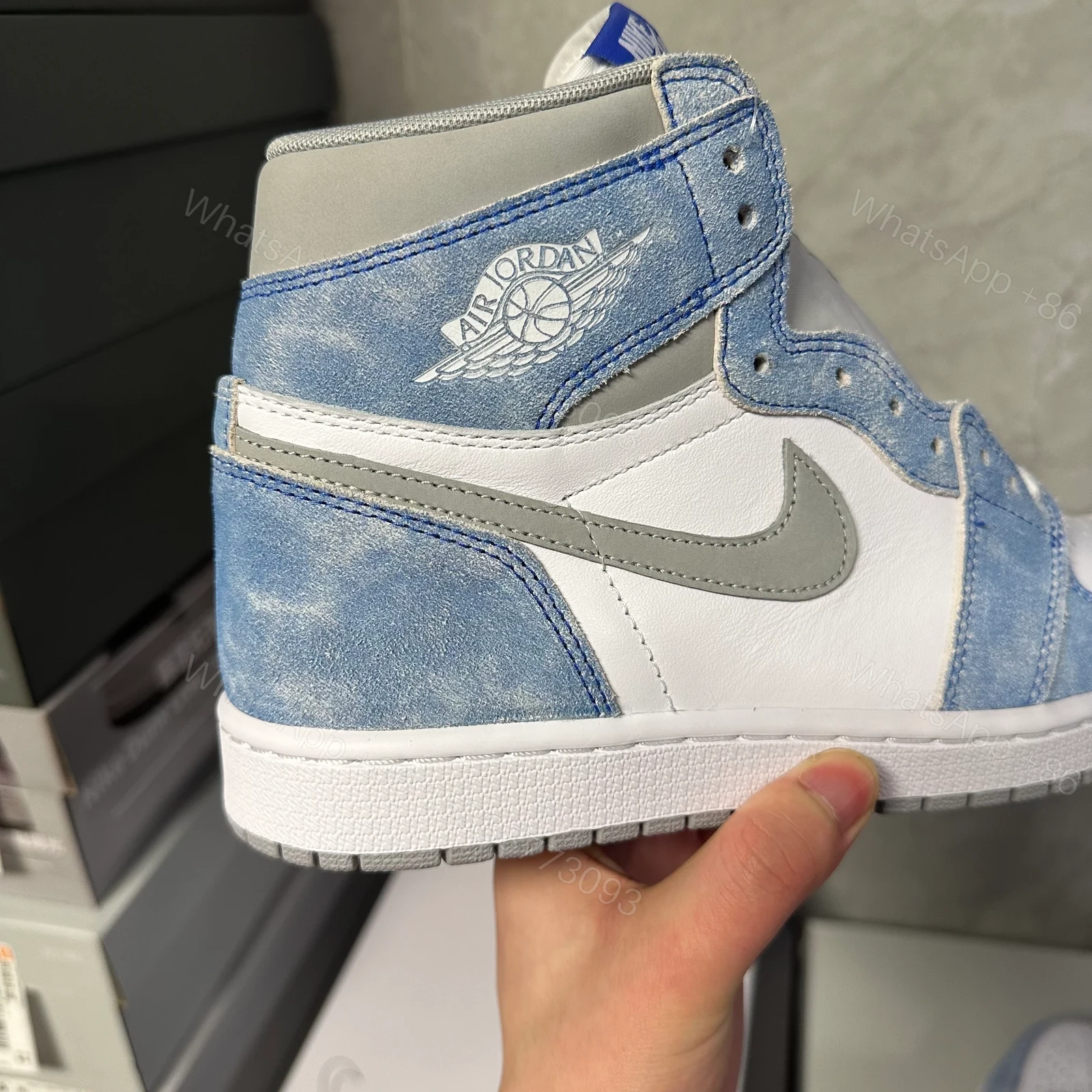 View 6 of Jordan 1 Retro High Hyper Royal Smoke Grey