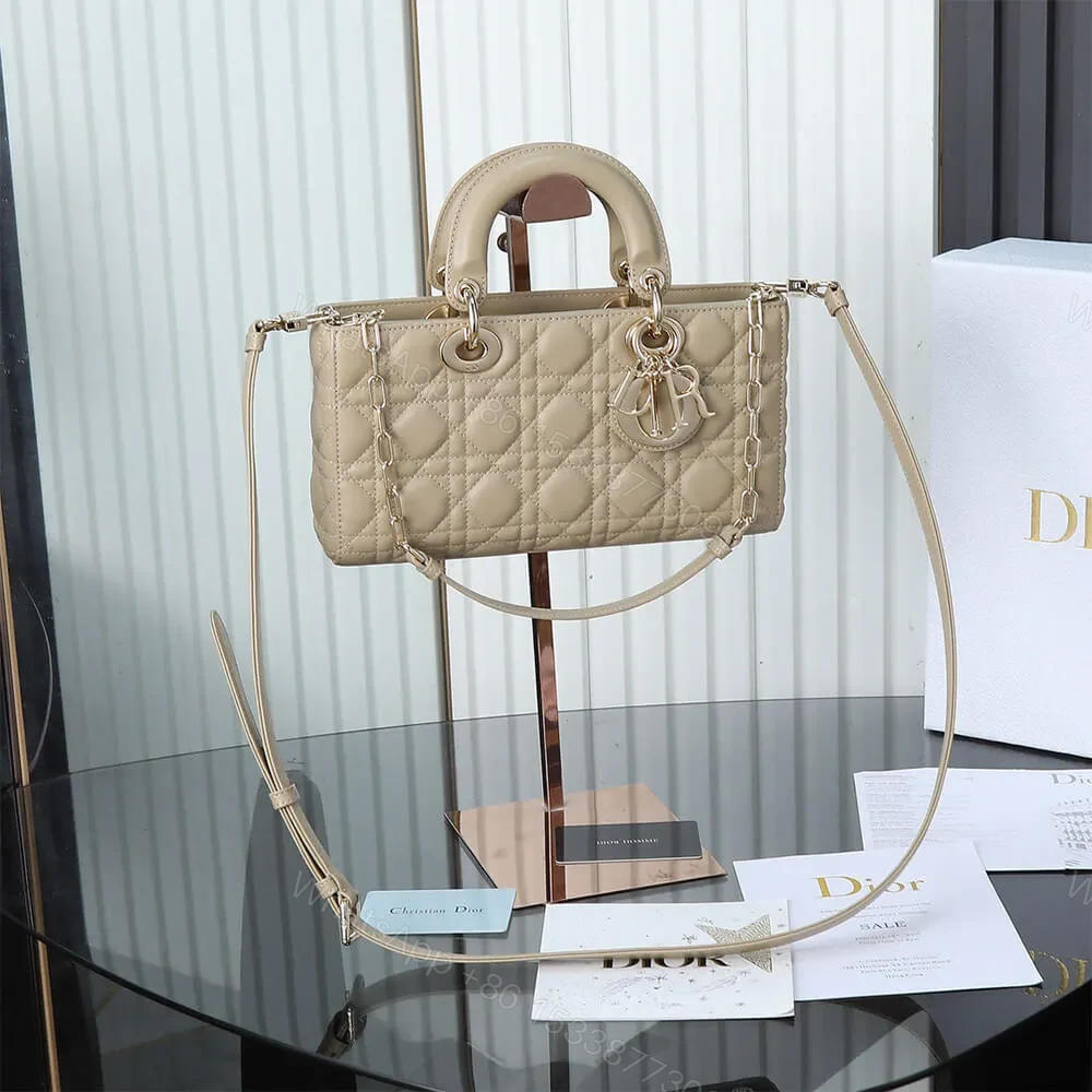 Dior Medium Beige Lady D-Joy Bag — view 1