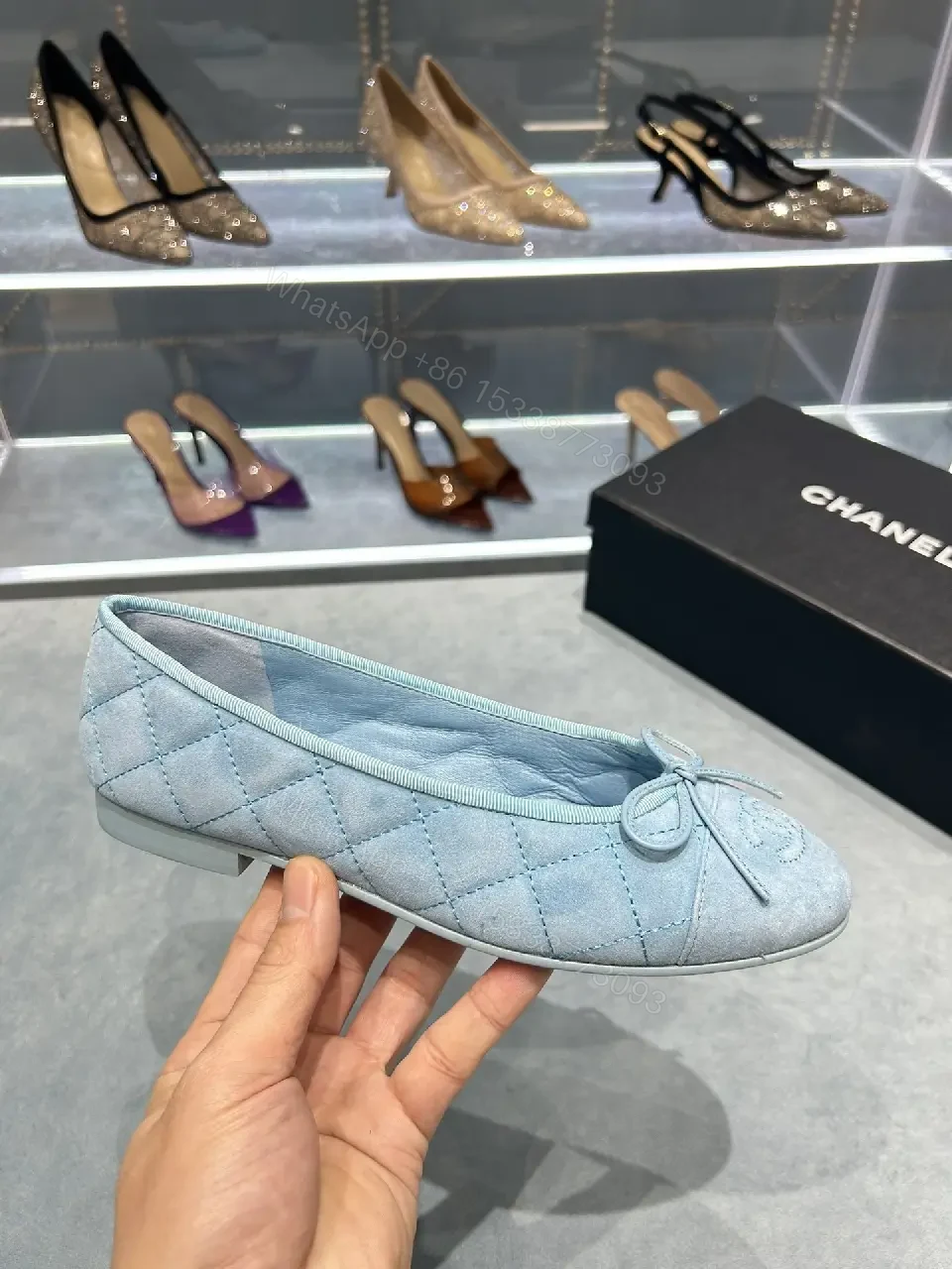 View 4 of Quilted Ballet Flats with Subtle Logo Comfort Chic Flat