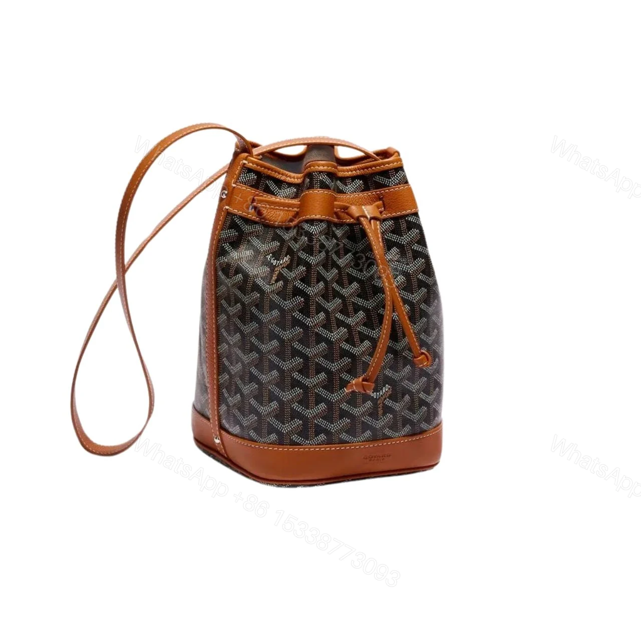 GOYARD GOYARDINE PETIT FLOT BUCKET BAG BLACK TAN 23CM PEFLOTPMLTY01CL03P — view 1