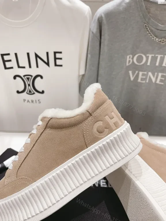 View 9 of Chanel-Inspired Cozy-Suede High-Tops: Plush Comfort Sneakers