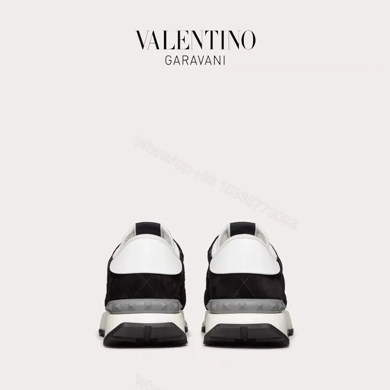 View 3 of Monochrome Marble-Texture Luxury Sneakers - All-Day Comfort