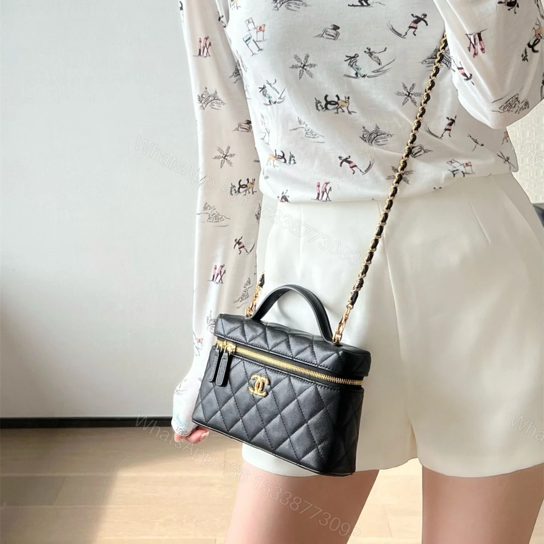 View 23 of 高仿Chanel*26C系列AP5020荔枝紋牛皮盒子包黑色免檢版