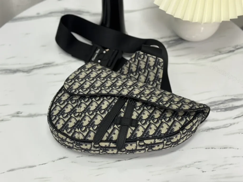 View 3 of Dior Monogram Saddle Bag: Textured Daily Chic