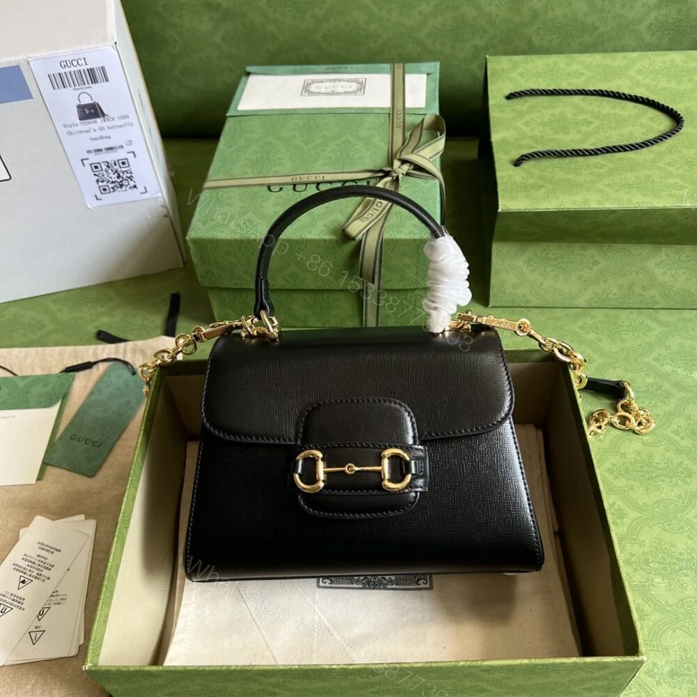 View 2 of Gucci Horsebit 1955 Mini Bag Black 22Cm