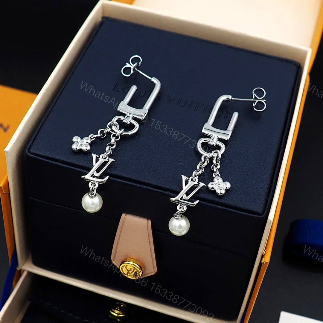 View 4 of LOUIS VUITTON LV ICONIC HOOK EARRINGS SILVER M02674