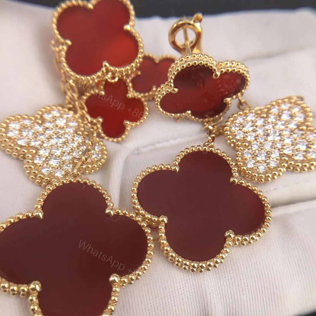 View 5 of VCA Magic Alhambra Earrings With Diamonds