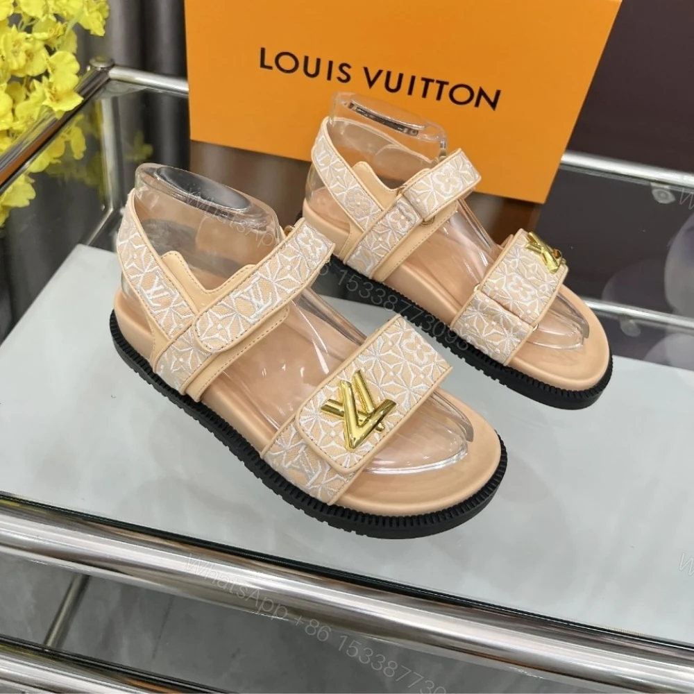 View 2 of LOUIS VUITTON LV SUNSET FLAT COMFORT SANDAL BEIGE 1AHNL9