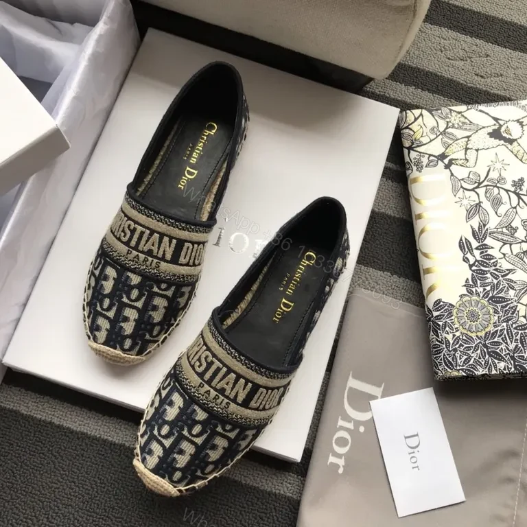 View 9 of Chic Monogram Dior Espadrille Slip-Ons: Everyday Luxury