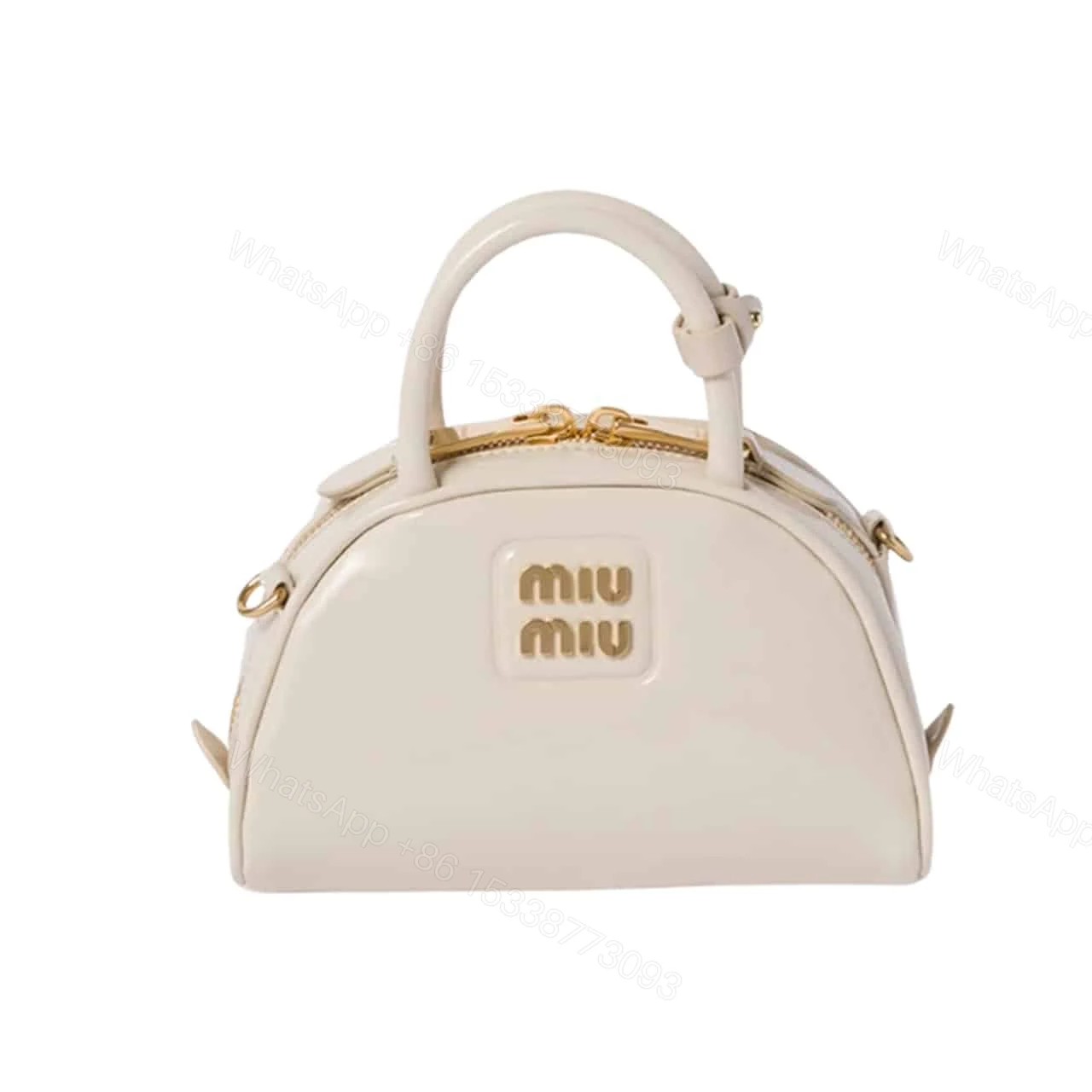 MIUMIU TOP HANDLE BAG WHITE 23CM — view 1