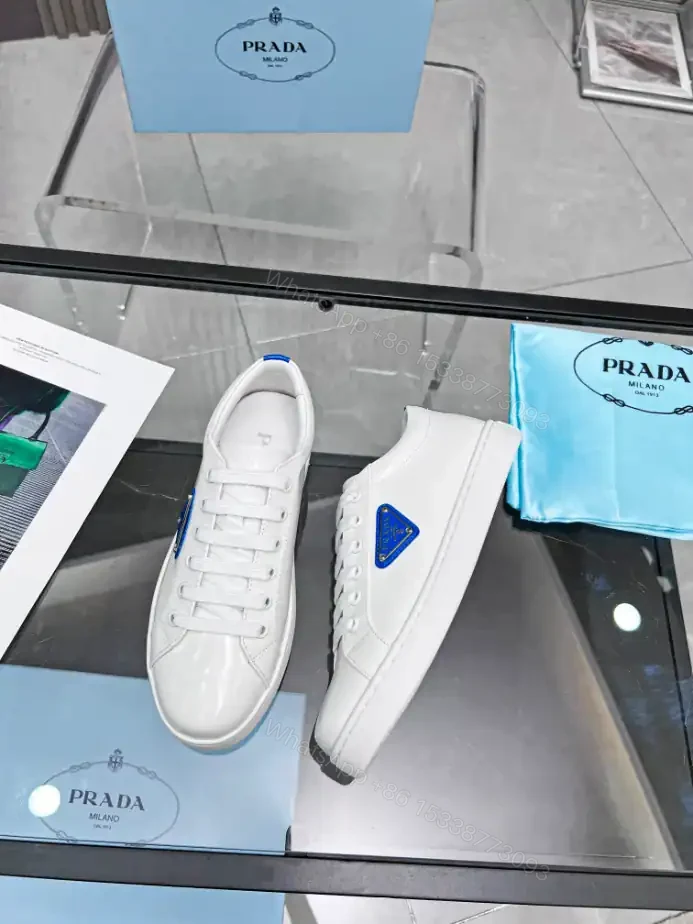 View 8 of PRADA BRUSHED LEATHER SNEAKERS – PRD044