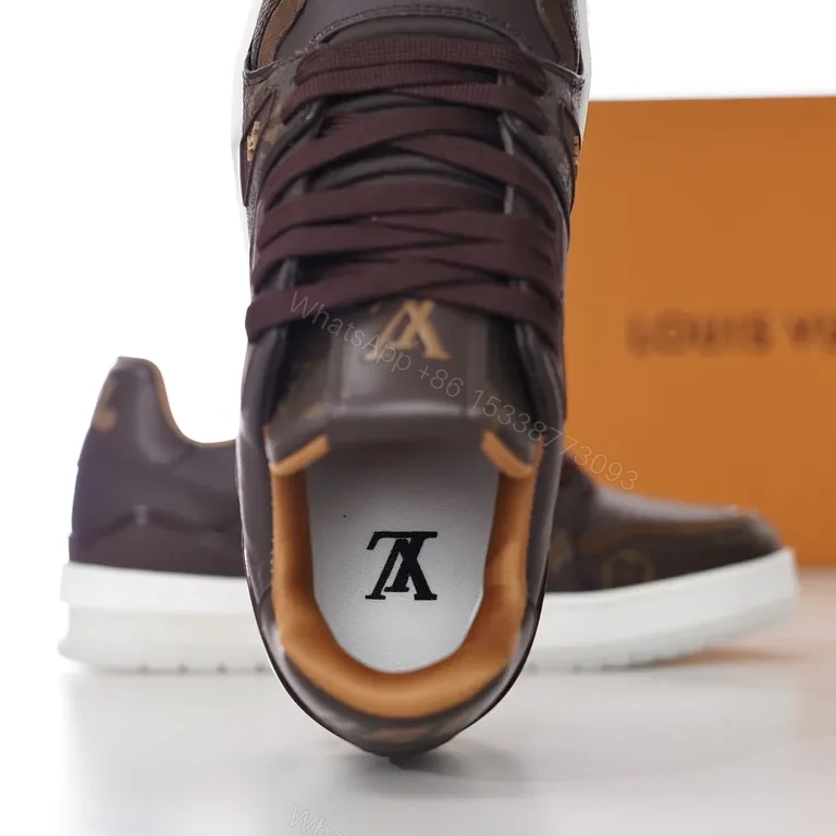 View 9 of Lux Patterned Leather Sneaker â€“ LV Monogram Luxury Comfort