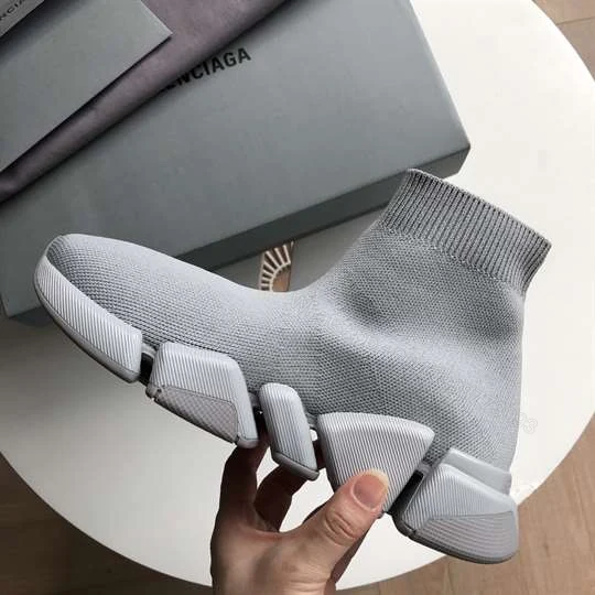 View 8 of BALENCIAGA SPEED 2.0 SNEAKER IN GREY RECYCLED KNIT – BB142