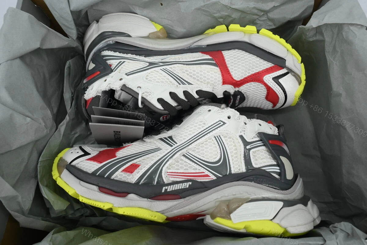 View 5 of Balenciaga Runner Sneaker White Gray Black 772767 W3RNY 0509