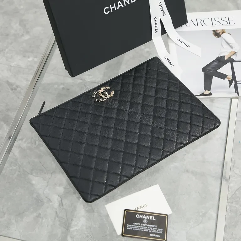 View 3 of Quilted Luxury Clutch: Chanel-Inspired Night-Perfect Console
