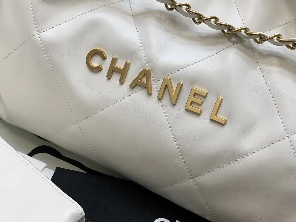 View 9 of Gold-Chain Quilted Chanel-Inspired Shoulder Bag