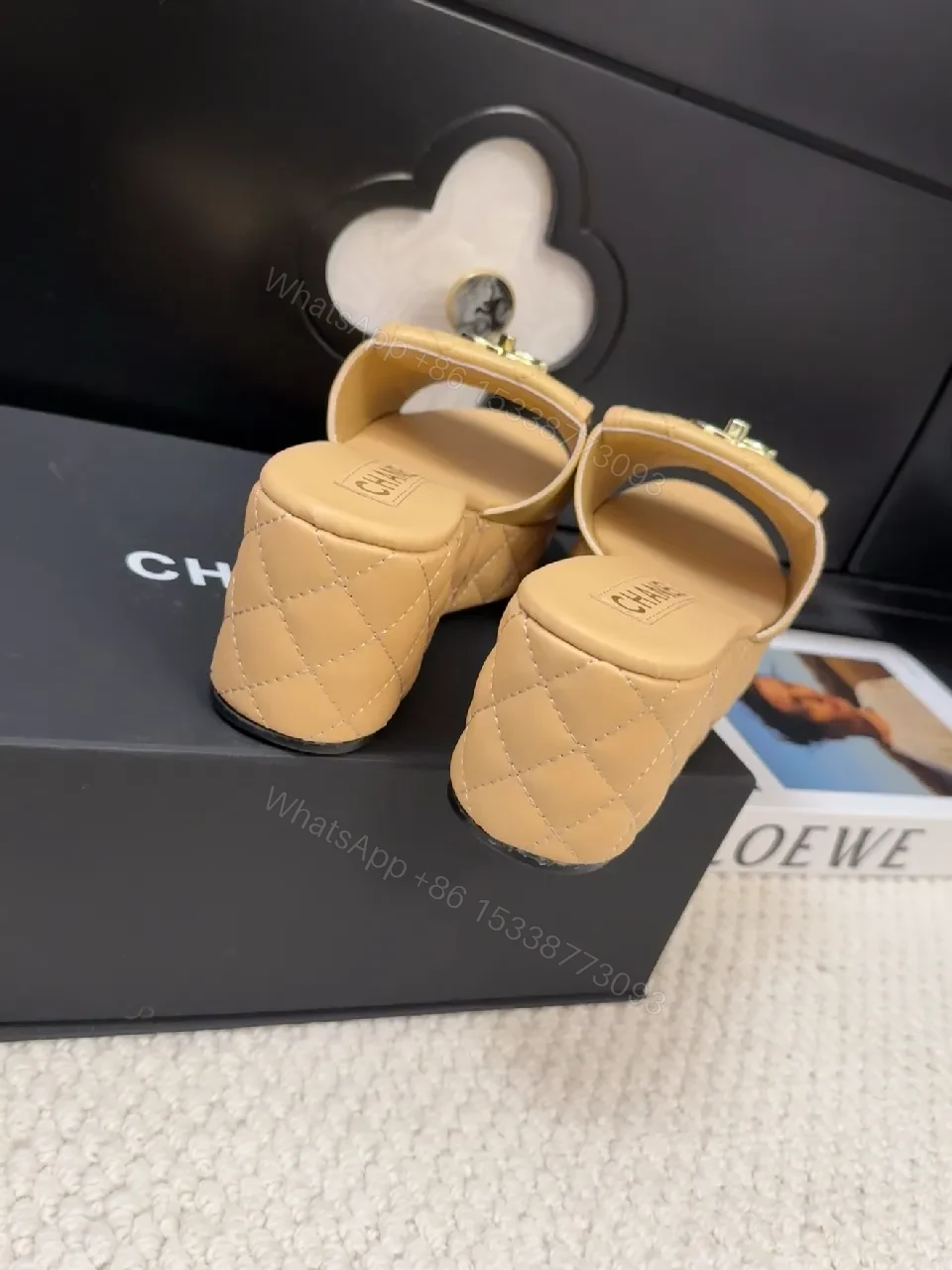 View 5 of Quilted Beige Slide Sandals – Elevated Casual Luxe