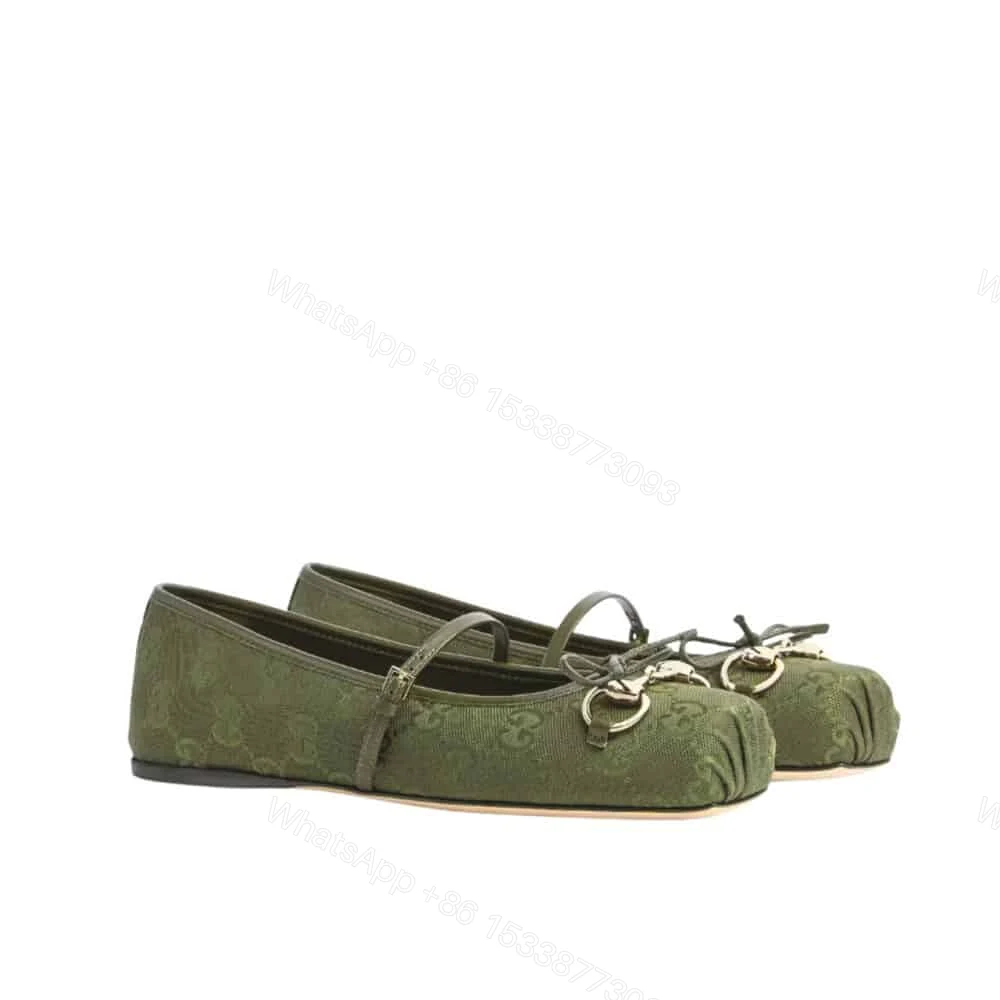 View 7 of GUCCI WOMEN’S HORSEBIT BALLET FLAT GREEN ‎814321 FAD8F 3048