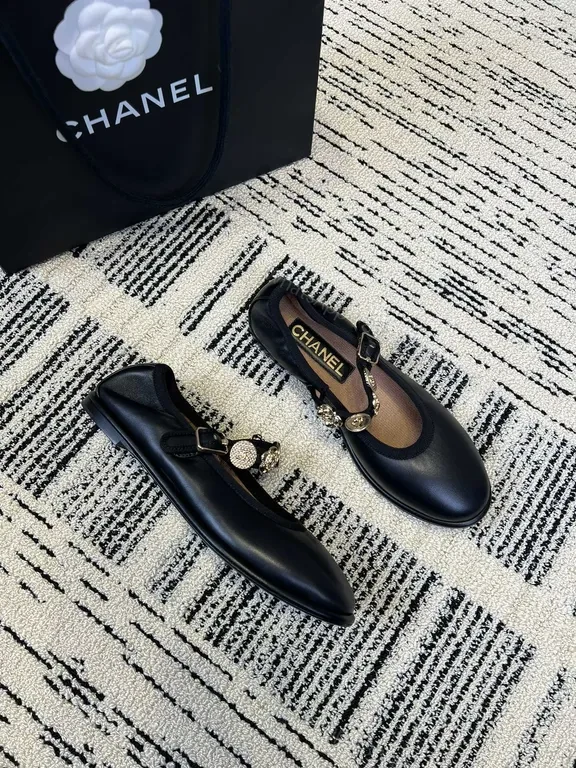 View 4 of Chanel-Inspired Leather Mary Janes with Glam Hardware