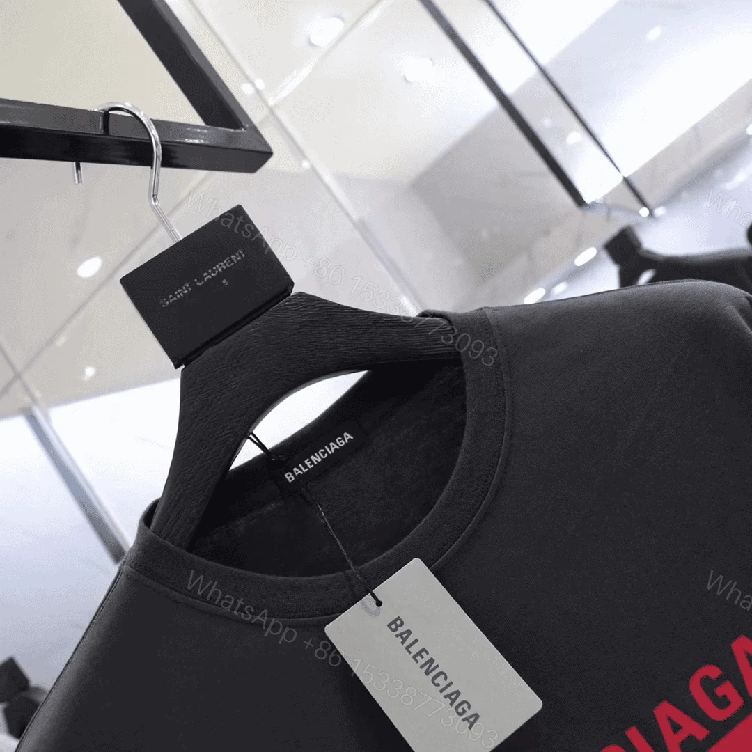 View 6 of BALENCIAGA X-RATED BLACK COTTON-JERSEY T-SHIRT – BB39