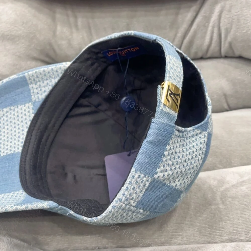View 4 of Louis Vuitton Damier Denim 3D Baseball Cap Denim Blue M7534M