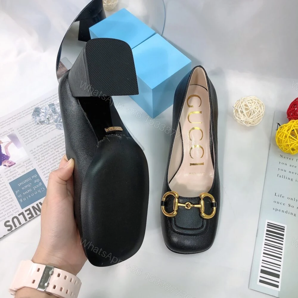 View 7 of Gucci Women’S Mid Heel Pump With Horsebit Black 643886 C9D00 1000