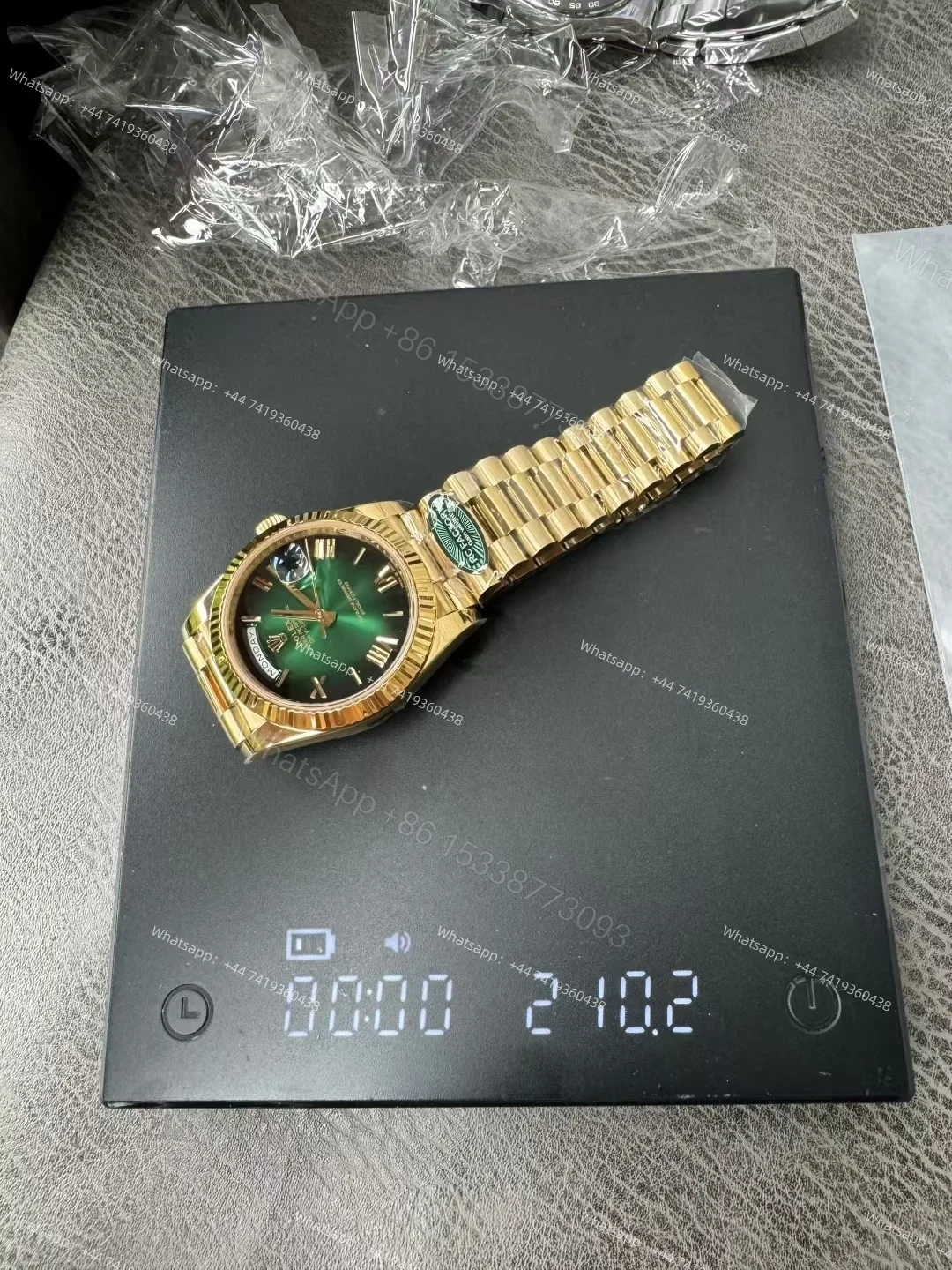 View 6 of Rolex Day-Date M228238-0069 1:1 Replica Green Gradient Dial 40MM 3255 Movement Presidential Bracelet Super Clone Watch