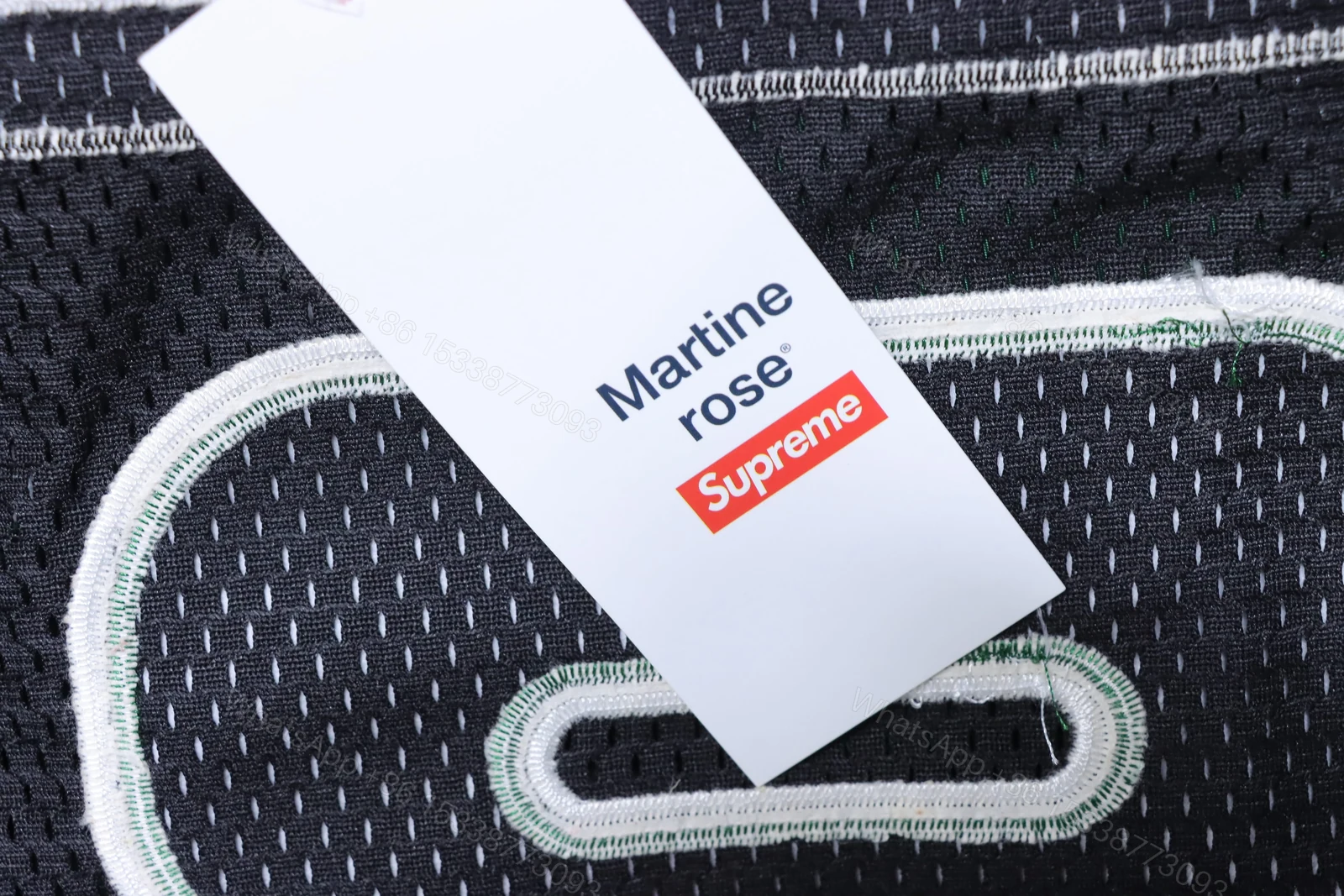 View 7 of Supreme x Martine Rose Mesh American Style Short Sleeve Football Jersey black