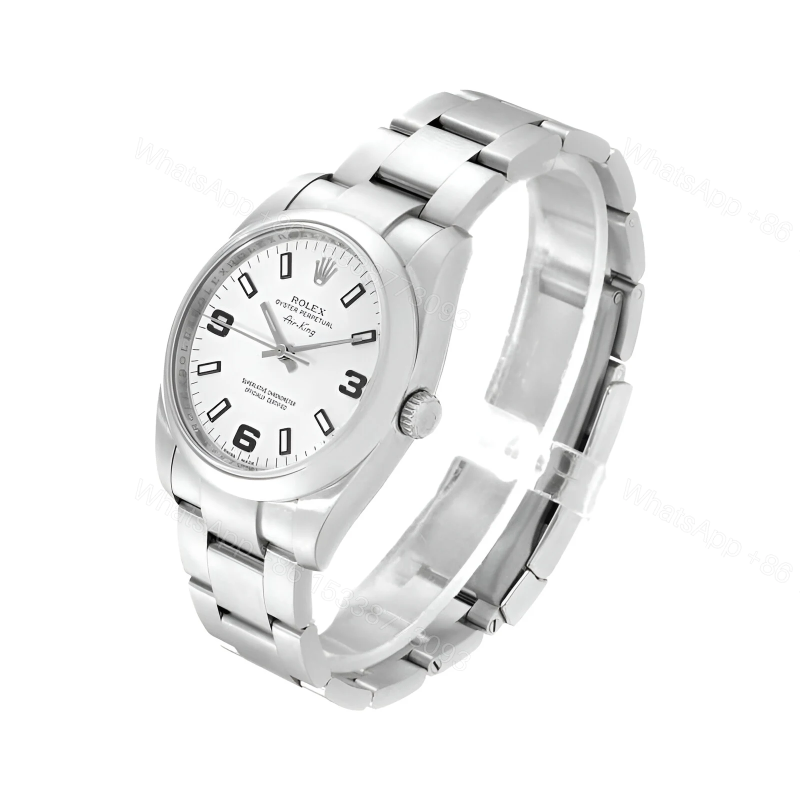 View 2 of Rolex Air King Stainless Steel White Dial 114200 Replica
