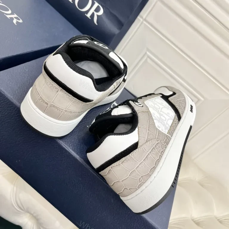 View 7 of Croc-Embossed Dior High-Top Sneakers: Luxury Texture, Street Presence