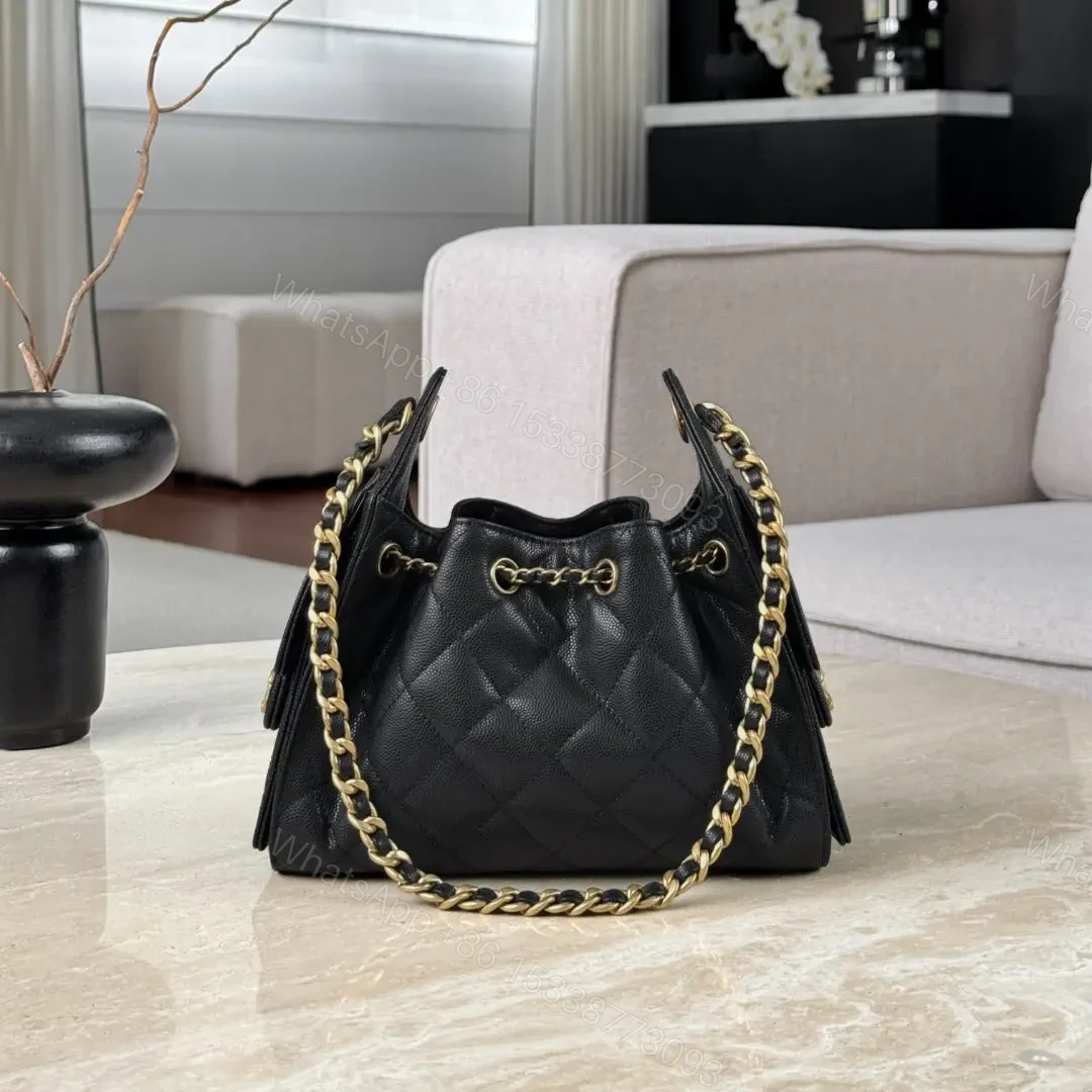 View 2 of Chanel 25 Bag Black with Gold Hardware Caviar Leather